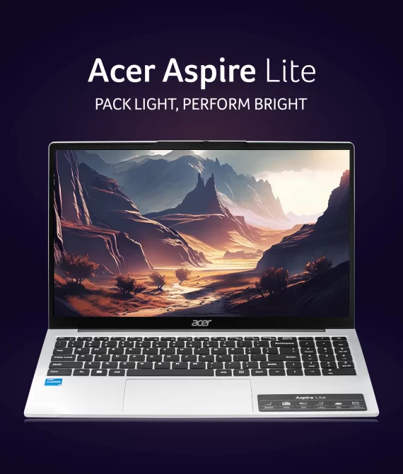 Acer Aspire Lite AL15-52H Thin and Light Laptop, Pure Silver
